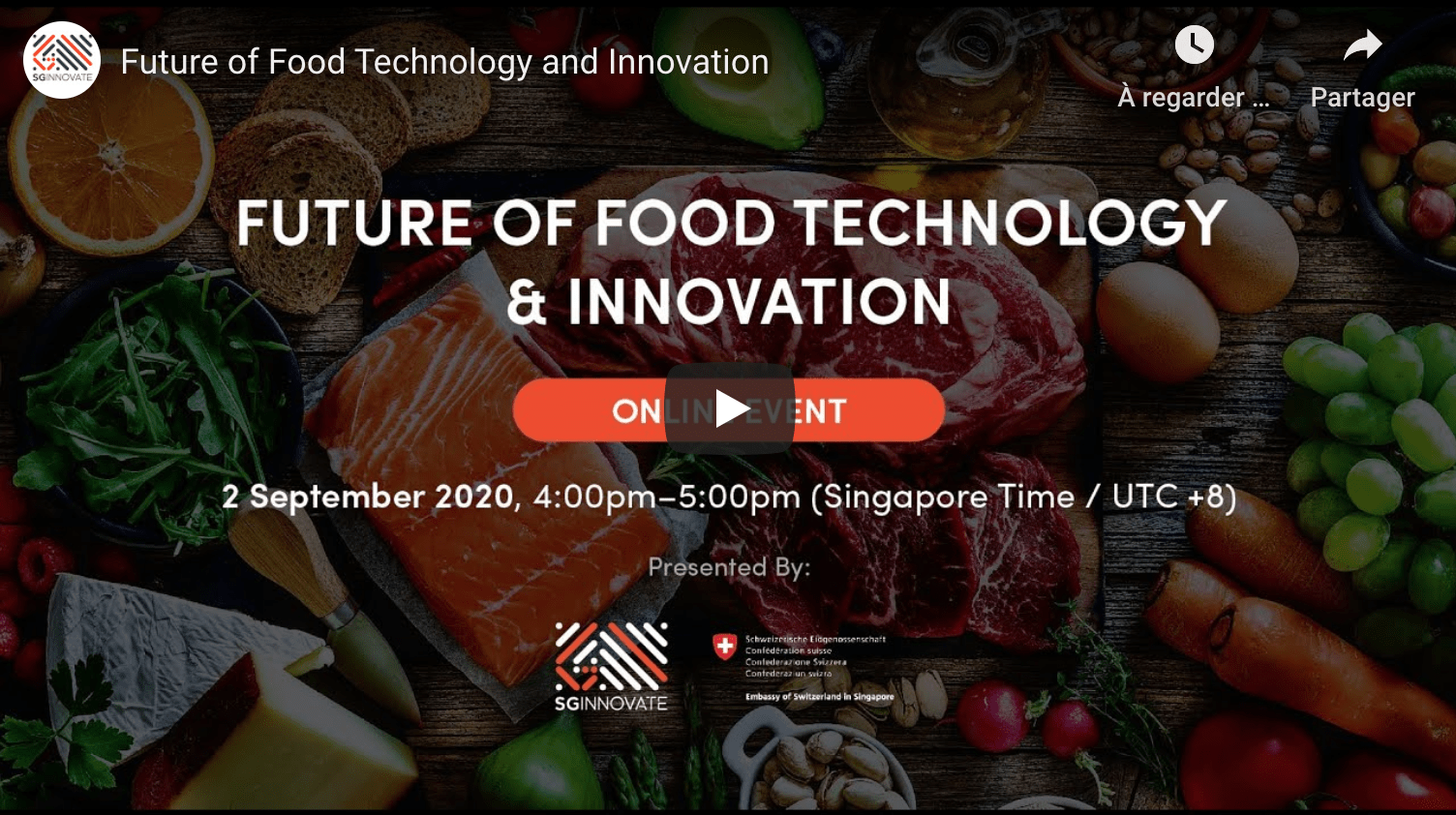 Webinar – Future of Food Technology and Innovation