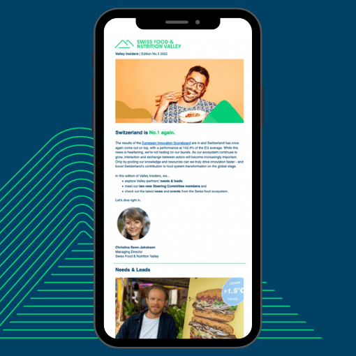 A mobile phone showing an edition of Valley Insiders