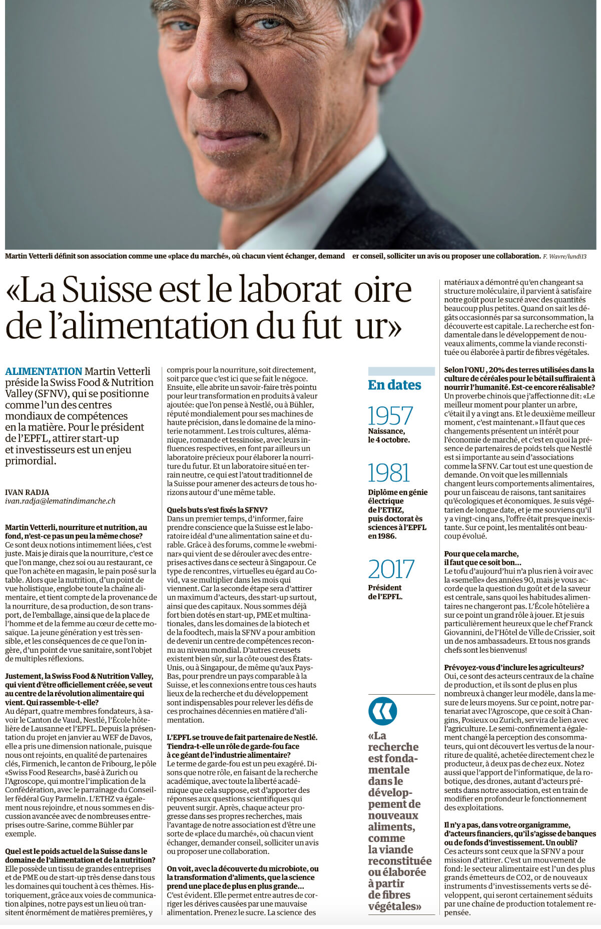 Martin Vetterli_press cutting